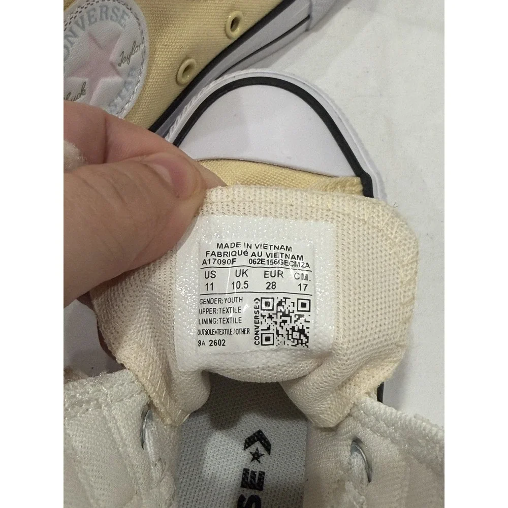 Converse Chuck Taylor All Star High Top Lace Up Sneaker Yellow Kids 11 A17090F